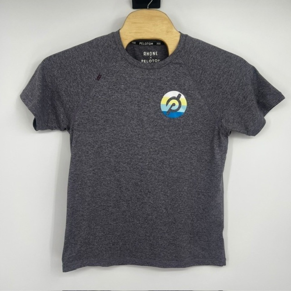 Rhone x Peloton Men's Short Sleeve Training Purple/Grey T-Shirt Size Medium